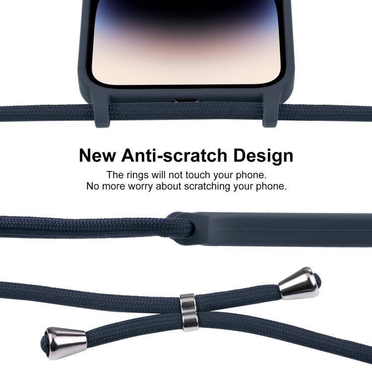 For iPhone 17 Pro Crossbody Lanyard Liquid Silicone Case