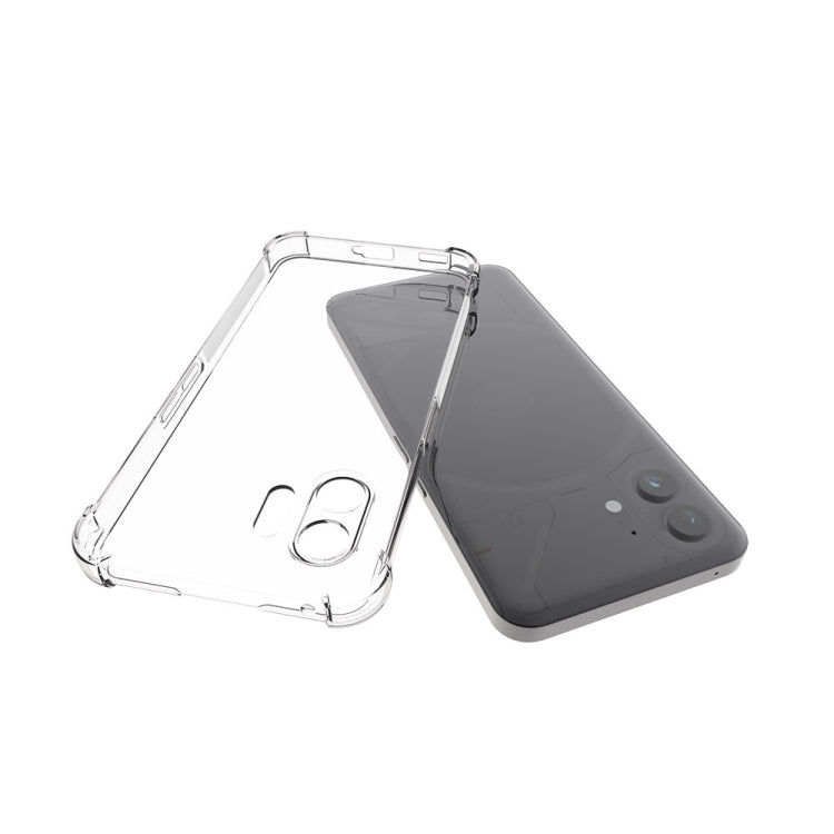 For Nothing Phone 2 Shockproof Non-slip Thickening TPU Phone Case(Transparent)
