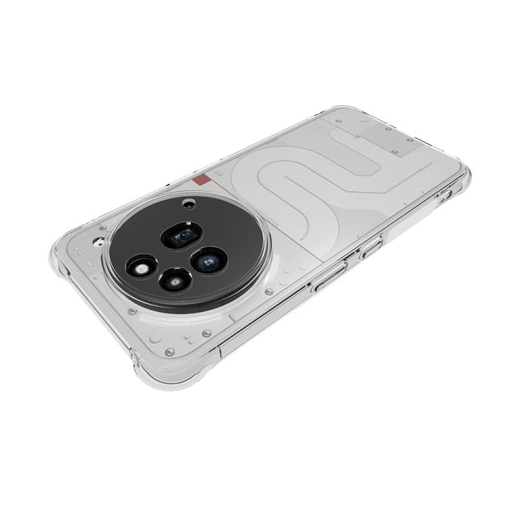 For Nothing Phone 3a Pro Shockproof Non-slip Thickening TPU Phone Case - Transparent