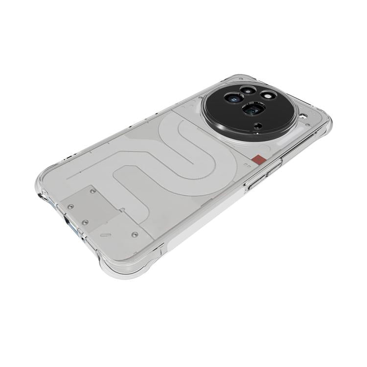 For Nothing Phone 3a Pro Shockproof Non-slip Thickening TPU Phone Case - Transparent
