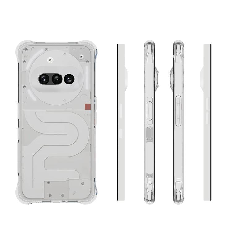 For Nothing Phone 3a Shockproof Non-slip Thickening TPU Phone Case - Transparent