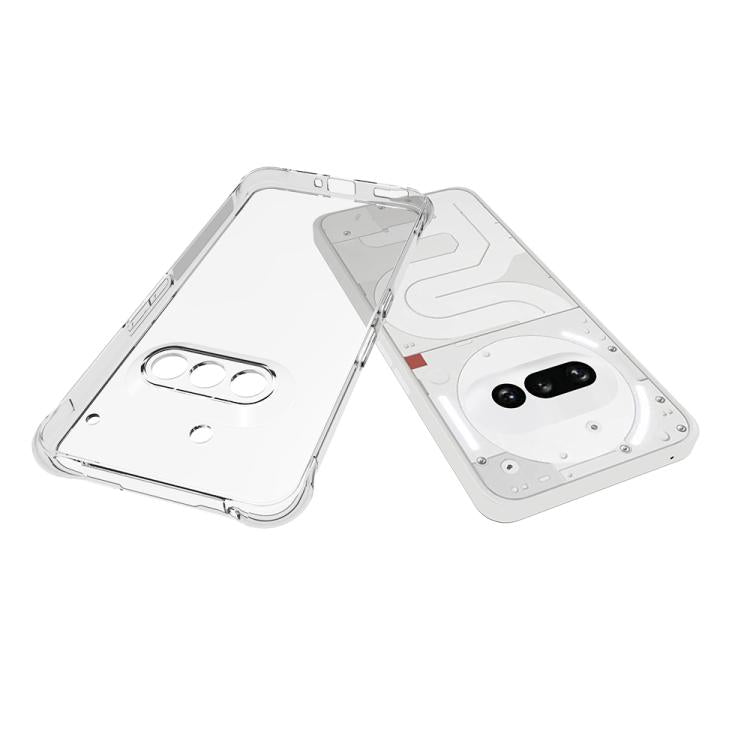 For Nothing Phone 3a Shockproof Non-slip Thickening TPU Phone Case - Transparent