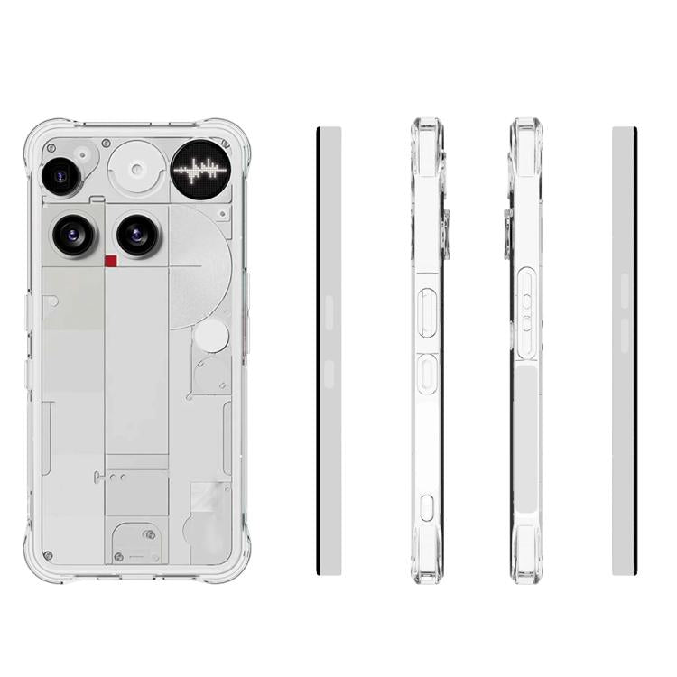 For Nothing Phone 3 Shockproof Non-slip Thickening TPU Phone Case - Transparent