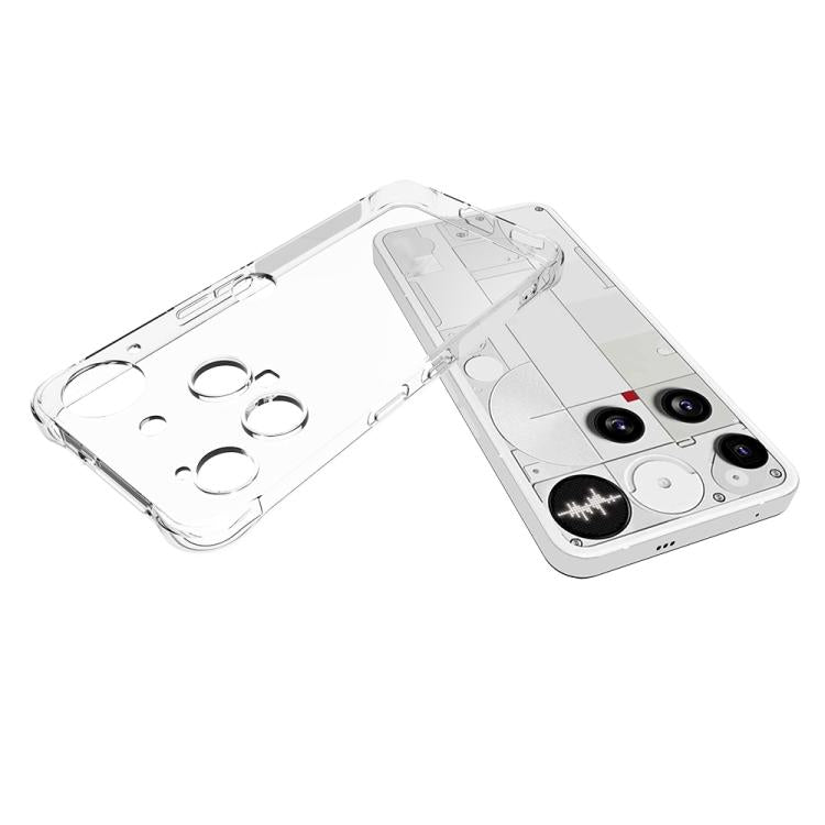 For Nothing Phone 3 Shockproof Non-slip Thickening TPU Phone Case - Transparent