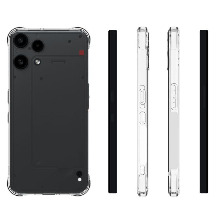 For Nothing Phone 3a Lite Shockproof Non-slip Thickening TPU Phone Case - Transparent