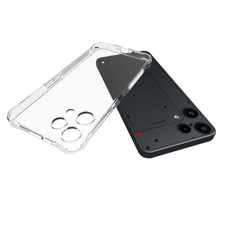 For Nothing Phone 3a Lite Shockproof Non-slip Thickening TPU Phone Case - Transparent