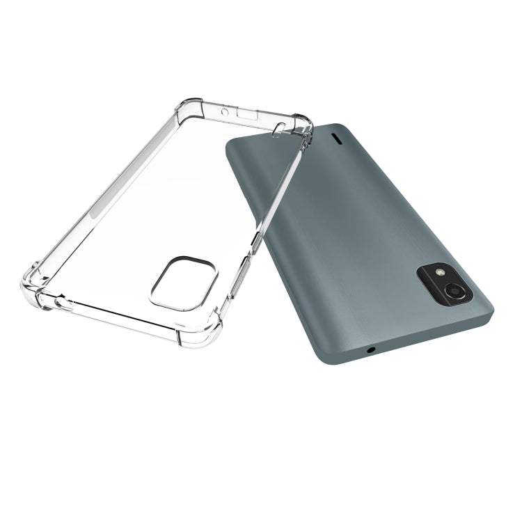 For Nokia C2 2nd Edition Shockproof Non-slip Thickening TPU Phone Case - Transparent
