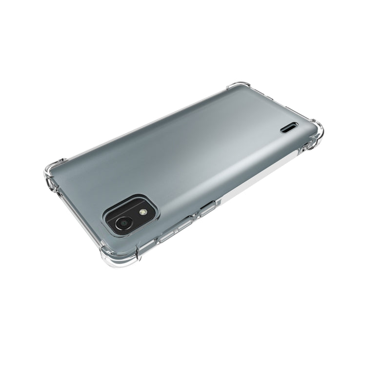 For Nokia C2 2nd Edition Shockproof Non-slip Thickening TPU Phone Case - Transparent