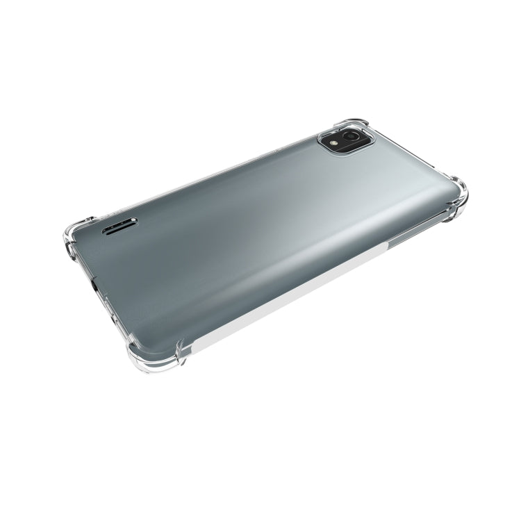 For Nokia C2 2nd Edition Shockproof Non-slip Thickening TPU Phone Case - Transparent