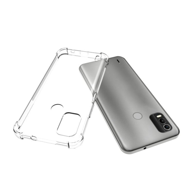 For Nokia C21 Plus Shockproof Non-slip Thickening TPU Phone Case - Transparent