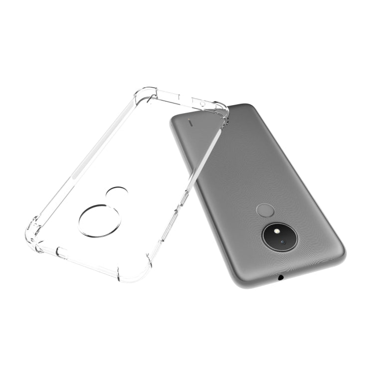 For Nokia C21 Shockproof Non-slip Thickening TPU Phone Case - Transparent