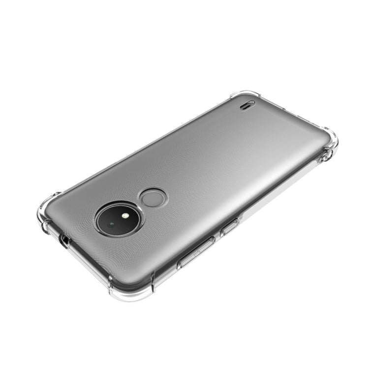 For Nokia C21 Shockproof Non-slip Thickening TPU Phone Case - Transparent