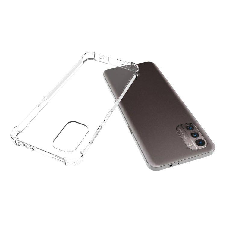 For Nokia G21 Shockproof Non-slip Thickening TPU Phone Case - Transparent