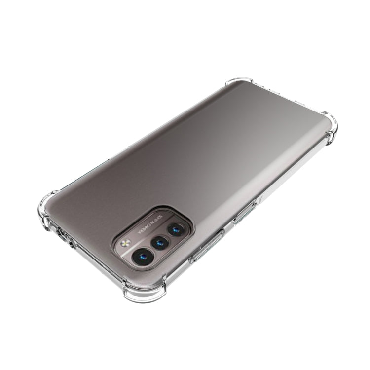 For Nokia G21 Shockproof Non-slip Thickening TPU Phone Case - Transparent