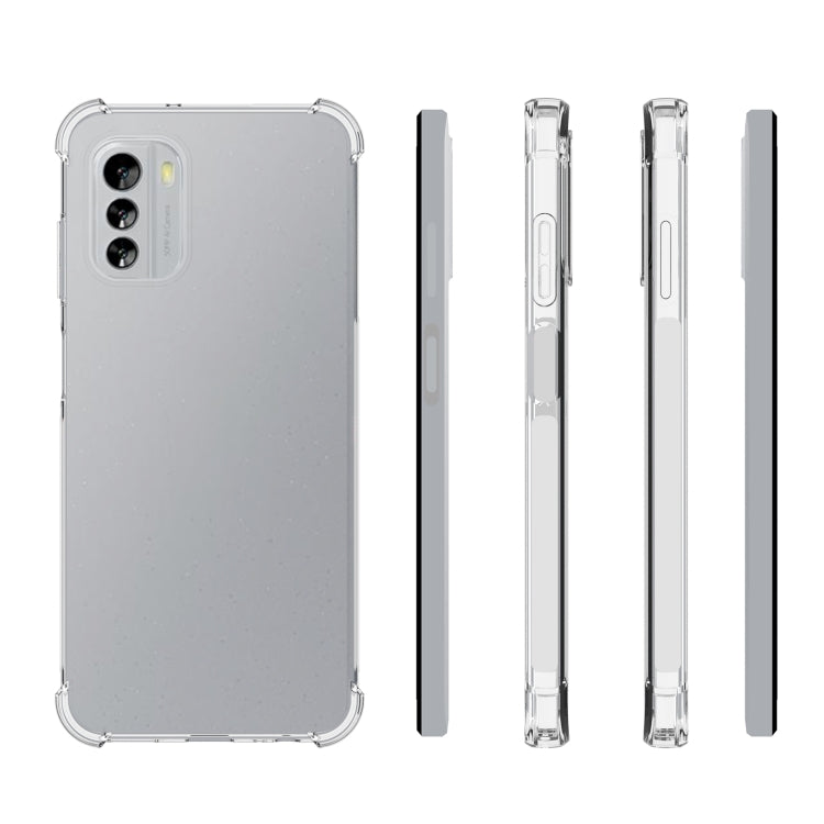For Nokia G60 5G Shockproof Non-slip Thickening TPU Phone Case - Transparent