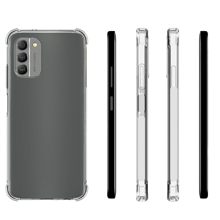 For Nokia G400 5G Shockproof Non-slip Thickening TPU Phone Case - Transparent