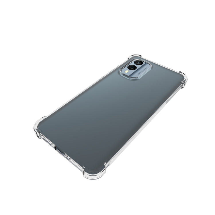 For Nokia X30 5G Shockproof Non-slip Thickening TPU Phone Case - Transparent