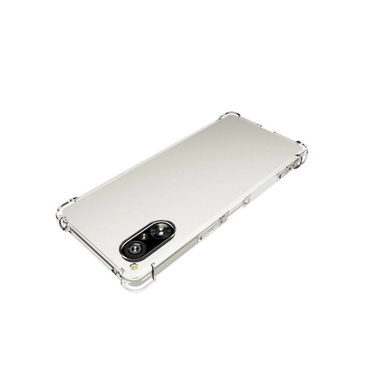 For Sony Xperia 5 V Shockproof Non-slip Thickening TPU Phone Case(Transparent)