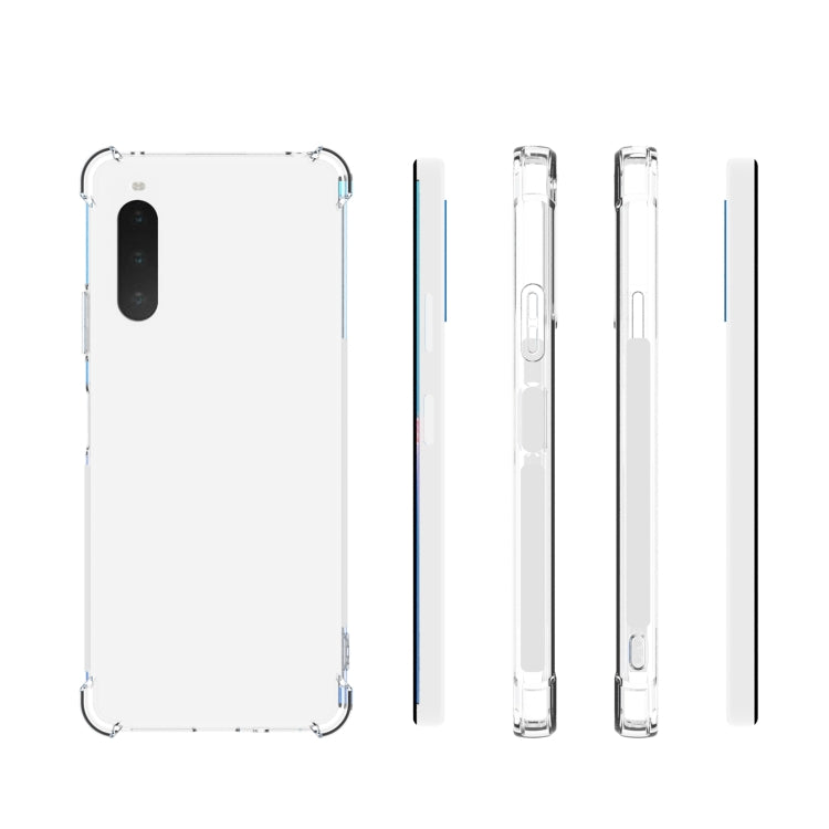 For Sony Xperia 10 IV Shockproof Non-slip Thickening TPU Phone Case - Transparent