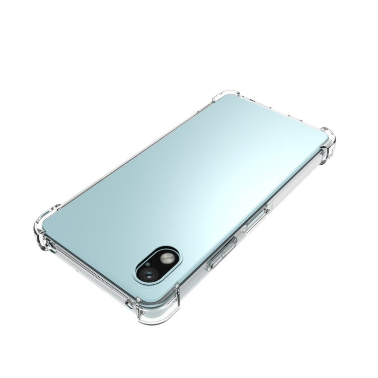 For Sony Xperia Ace III Shockproof Non-slip Thickening TPU Phone Case - Transparent