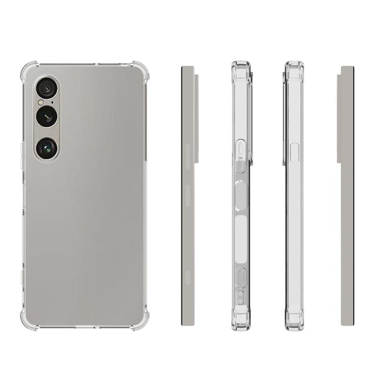 For Sony Xperia 1 VII Shockproof Non-slip Thickening TPU Phone Case - Transparent