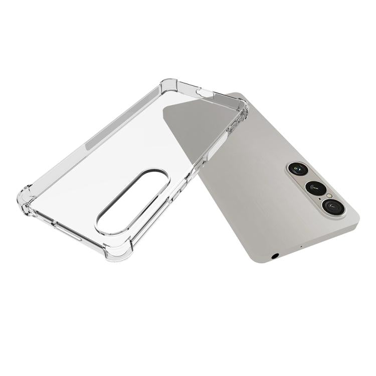 For Sony Xperia 1 VII Shockproof Non-slip Thickening TPU Phone Case - Transparent