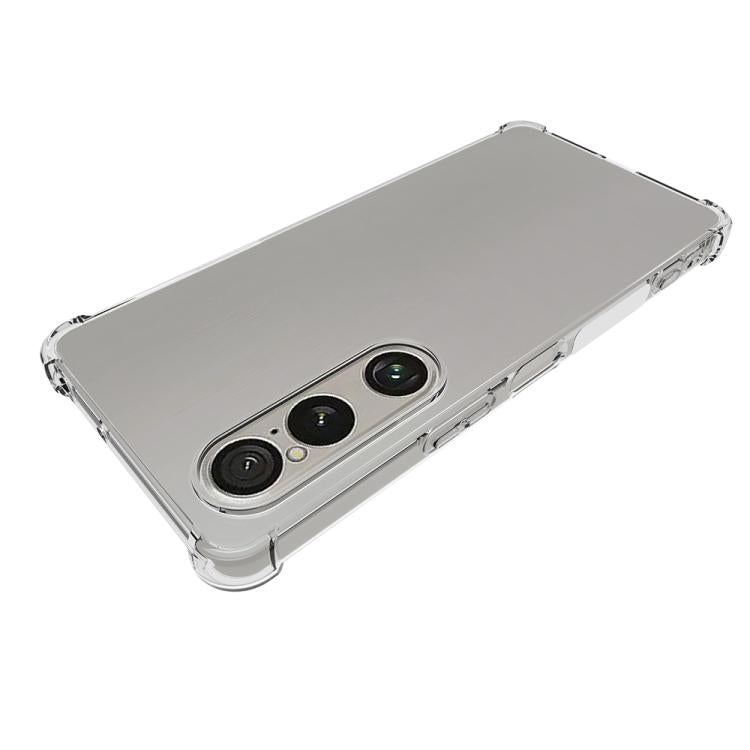 For Sony Xperia 1 VII Shockproof Non-slip Thickening TPU Phone Case - Transparent
