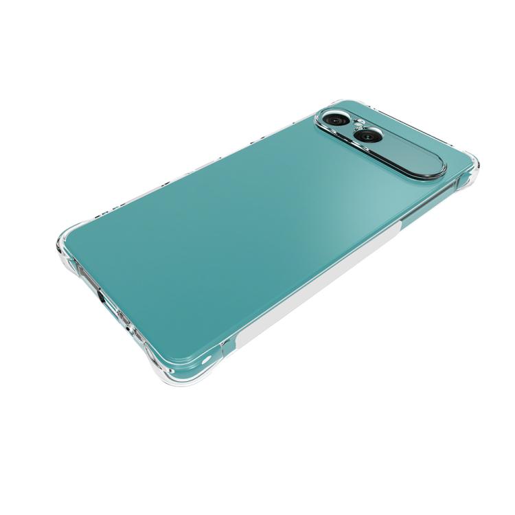 For Sony Xperia 10 VII Shockproof Non-slip Thickening TPU Phone Case - Transparent