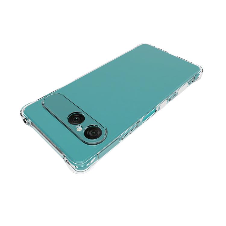 For Sony Xperia 10 VII Shockproof Non-slip Thickening TPU Phone Case - Transparent