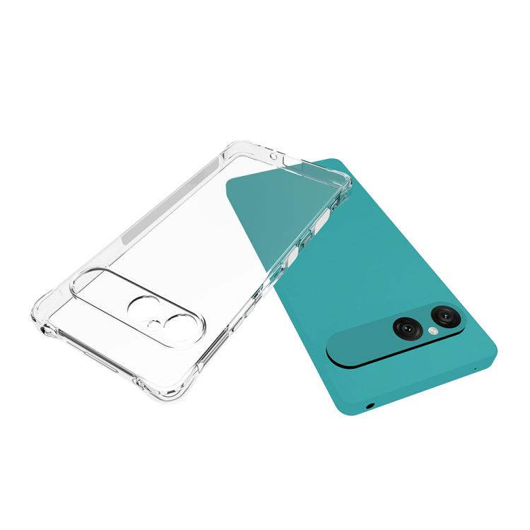 For Sony Xperia 10 VII Shockproof Non-slip Thickening TPU Phone Case - Transparent