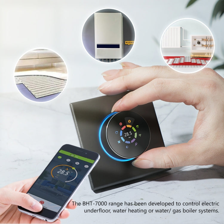 BHT-7000-GALZB 95-240V AC 3A Smart Knob Thermostat Water Heating Controller with Zigbee