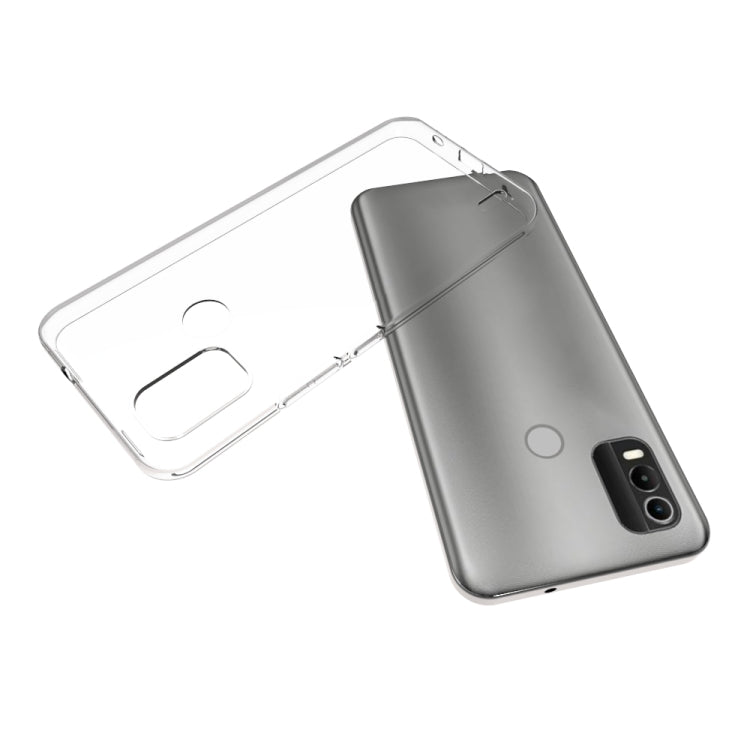 For Nokia C21 Plus Waterproof Texture TPU Phone Case - Transparent