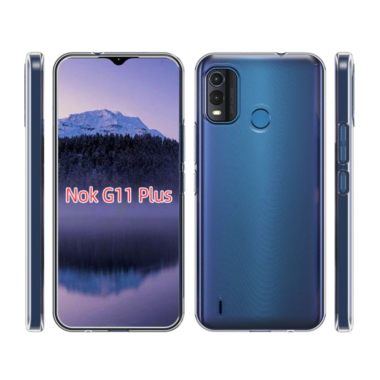 For Nokia G11 Plus Waterproof Texture TPU Phone Case - Transparent
