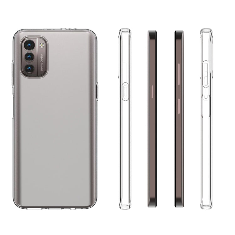 For Nokia G21 Waterproof Texture TPU Phone Case - Transparent