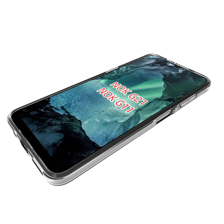 For Nokia G21 Waterproof Texture TPU Phone Case - Transparent