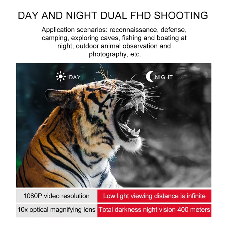 GVDA GD916 2.7 inch TFT Screen Binocular Head Mounted Infrared Night Vision Binoculars