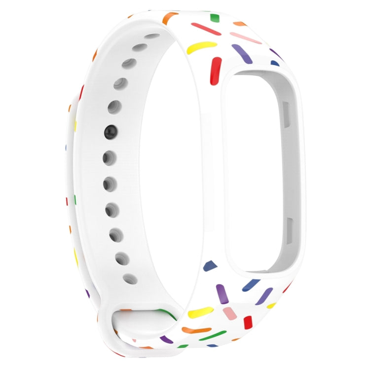 For OPPO Band Sports Rainbow Dots Silicone Watch Band