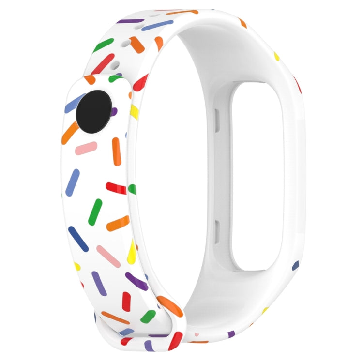 For OPPO Band Sports Rainbow Dots Silicone Watch Band