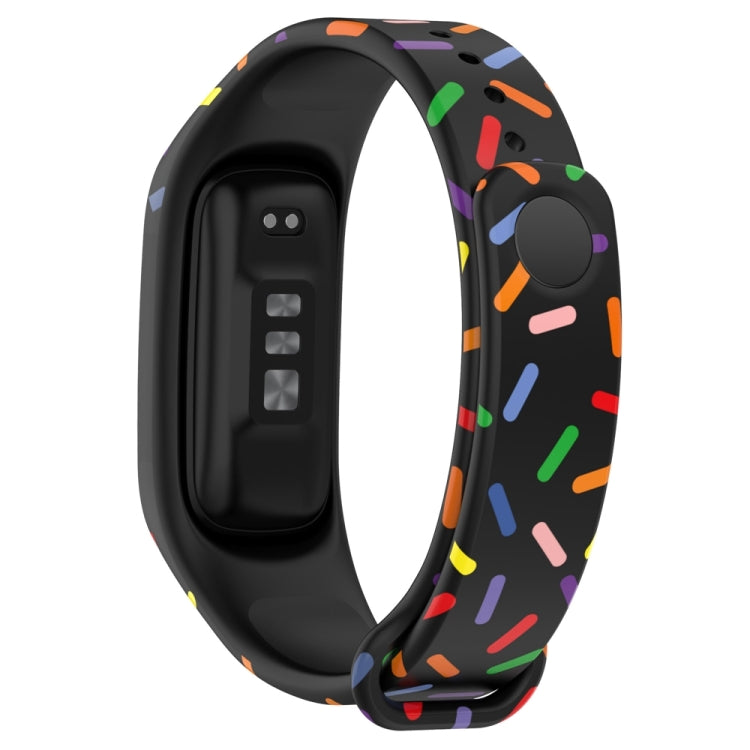 For OPPO Band Sports Rainbow Dots Silicone Watch Band