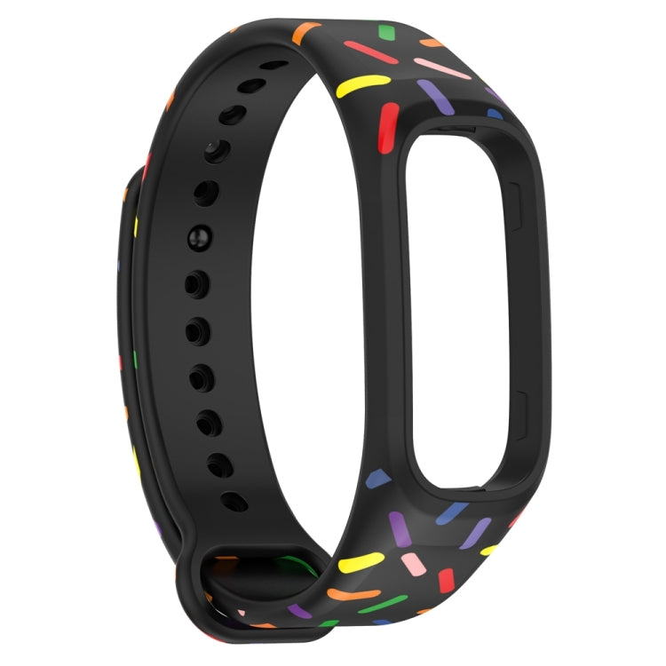 For OPPO Band Sports Rainbow Dots Silicone Watch Band