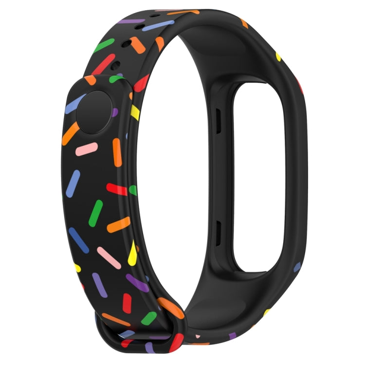 For OPPO Band Sports Rainbow Dots Silicone Watch Band
