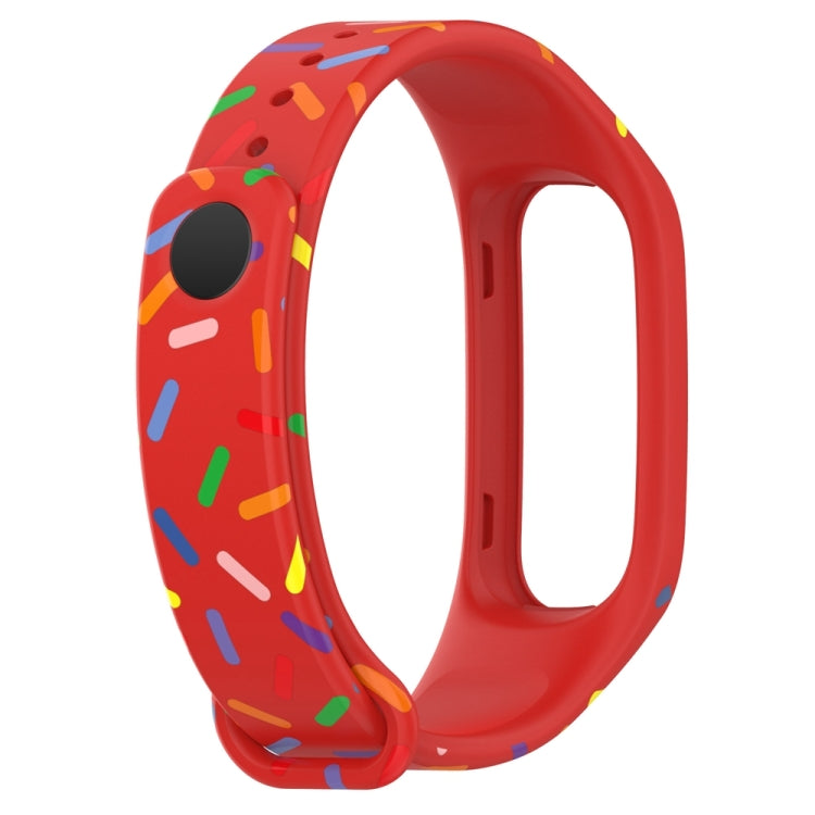 For OPPO Band Sports Rainbow Dots Silicone Watch Band