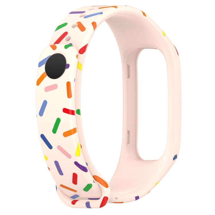 For OPPO Band Sports Rainbow Dots Silicone Watch Band