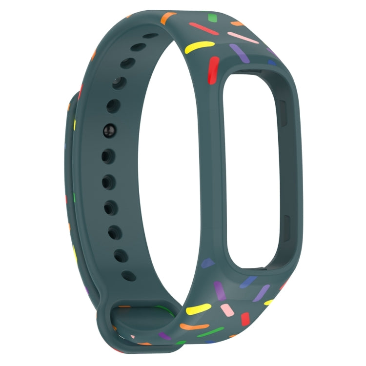 For OPPO Band Sports Rainbow Dots Silicone Watch Band