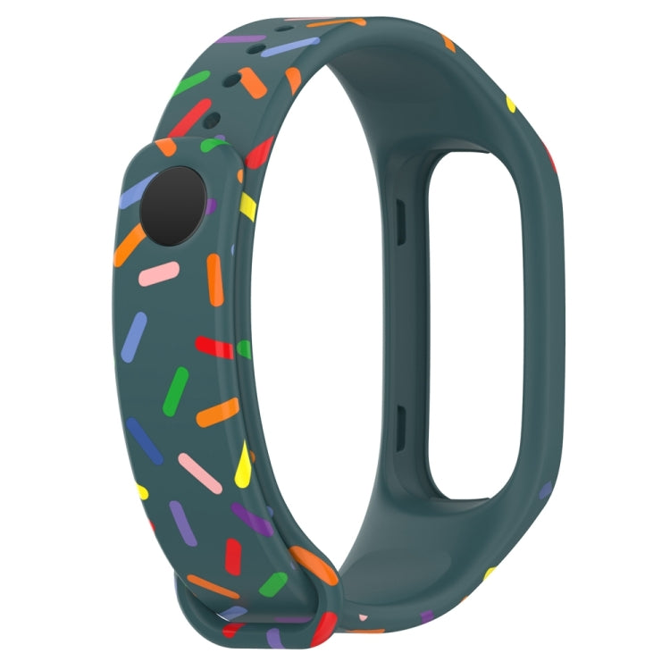 For OPPO Band Sports Rainbow Dots Silicone Watch Band