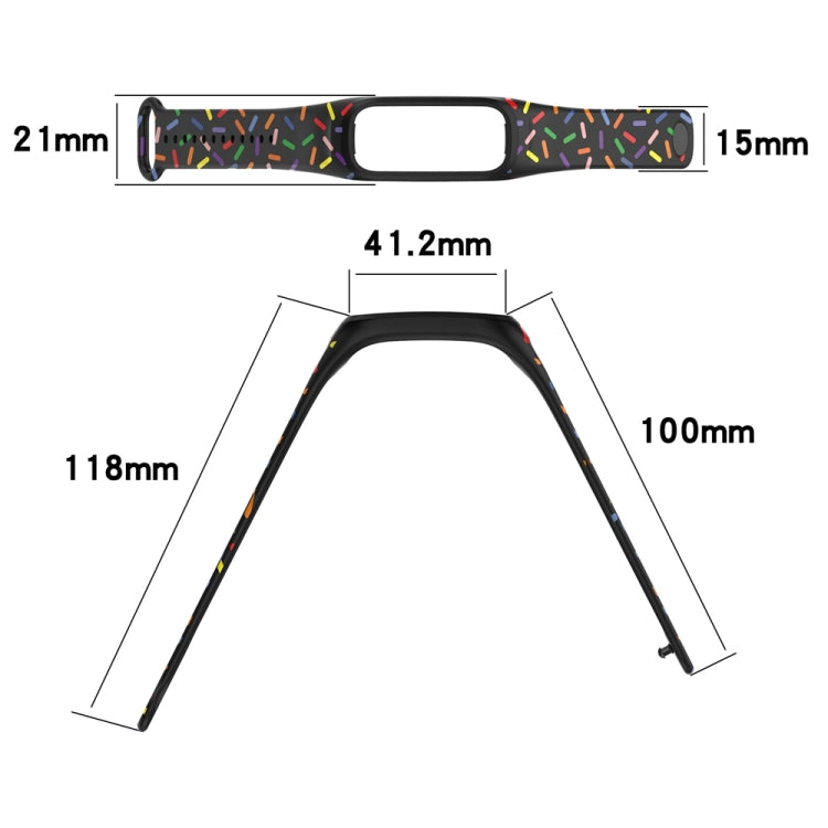 For OPPO Band Sports Rainbow Dots Silicone Watch Band