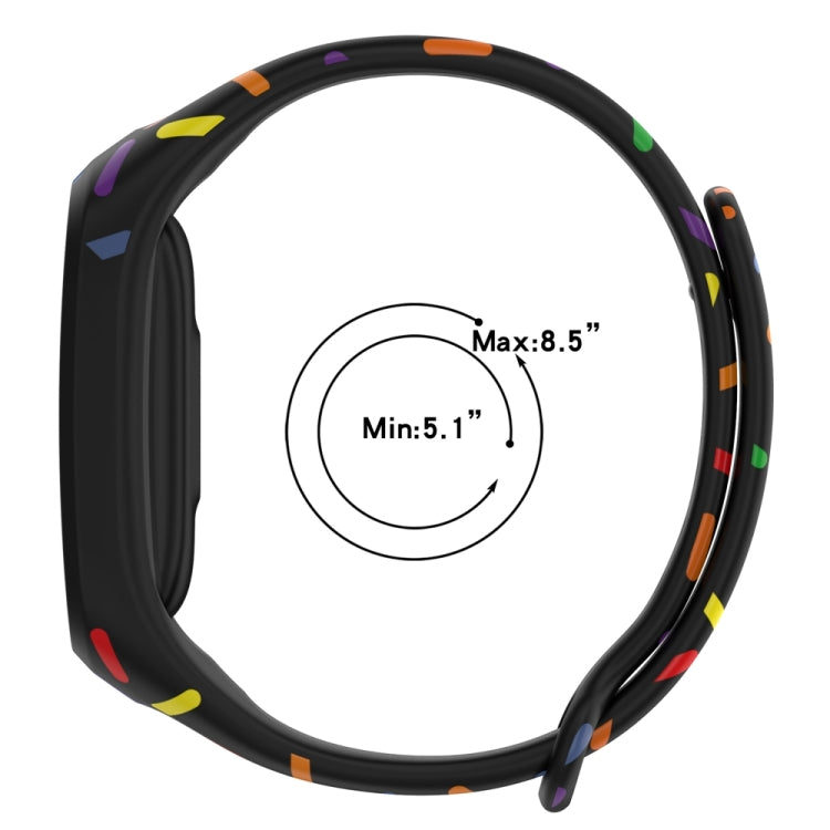 For OPPO Band Sports Rainbow Dots Silicone Watch Band