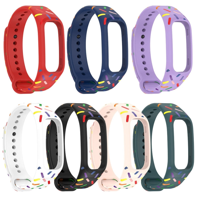 For OPPO Band Sports Rainbow Dots Silicone Watch Band