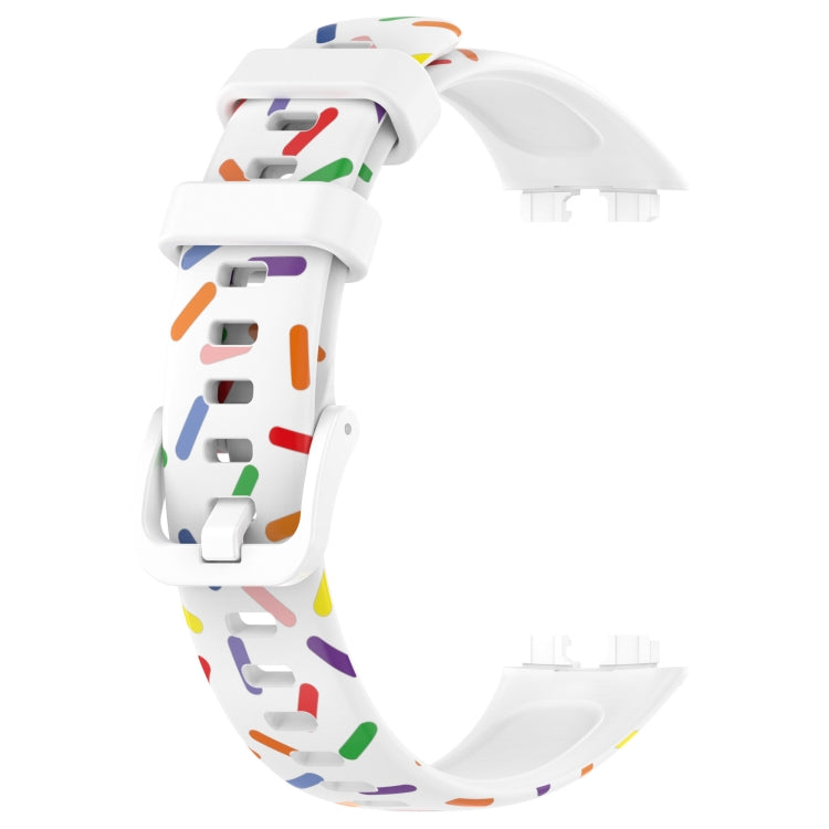 For Huawei Band 8 Sports Rainbow Dots Silicone Watch Band