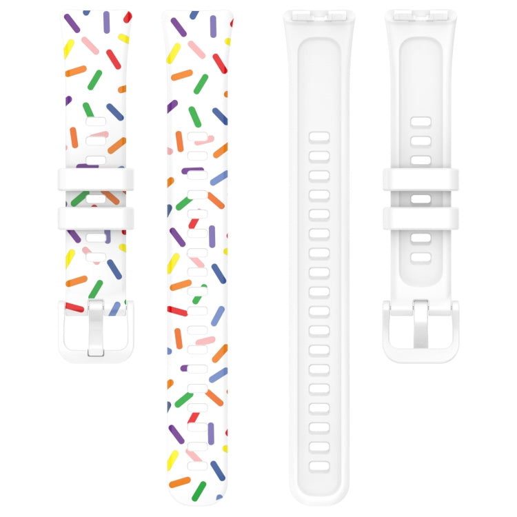 For Huawei Band 8 Sports Rainbow Dots Silicone Watch Band